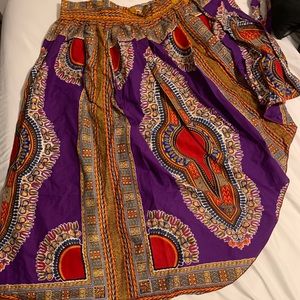 African print skirt